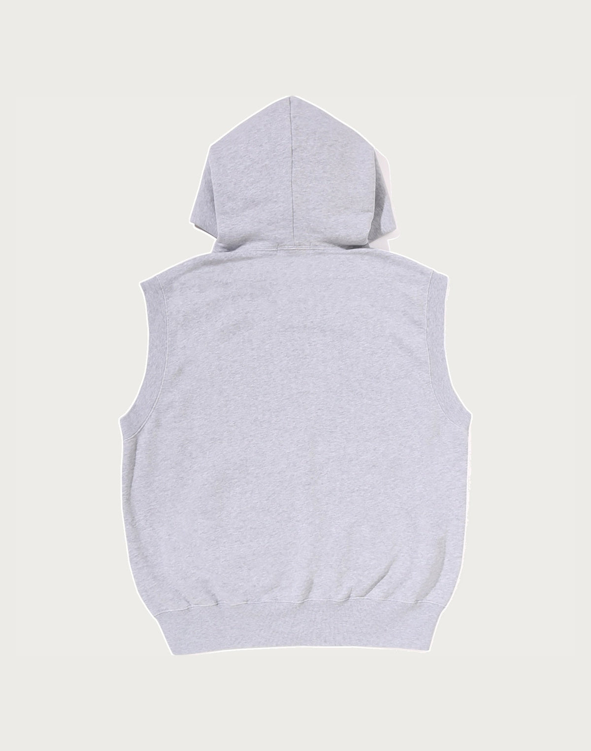HEAVY WASHED RHINESTONE SLEEVELESS RELAXED FIT ZIP HOODIE MENS
