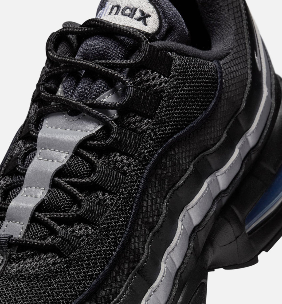 Air Max 95 Big Bubble OG Reflective Accents - Men's Lifestyle Shoe (Black/Black/White/Metallic Silver)