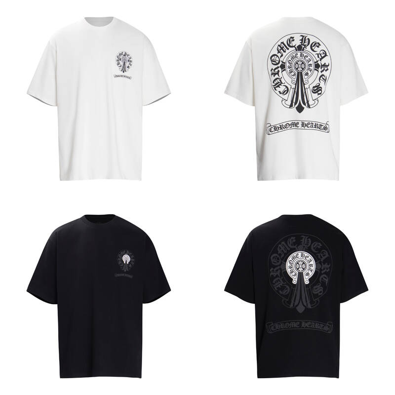 Chrome Hearts Double Exposure Horse Hoof Cross T-Shirt 6006