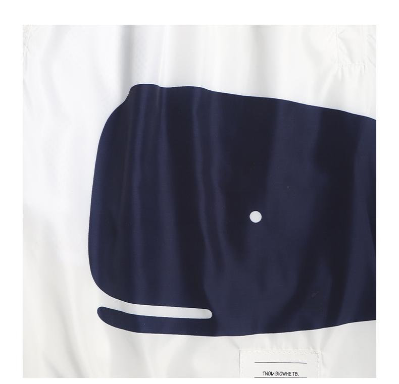 Thom Browne Style Whale Beach Sun Protection Shorts - Quick - Dry Swim Shorts