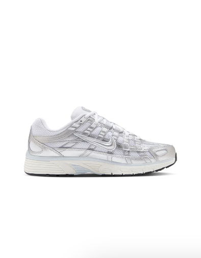 Nike Women's P-6000 'White/Metallic Silver' Sneakers