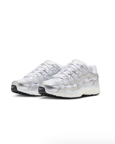 Nike Women's P-6000 'White/Metallic Silver' Sneakers