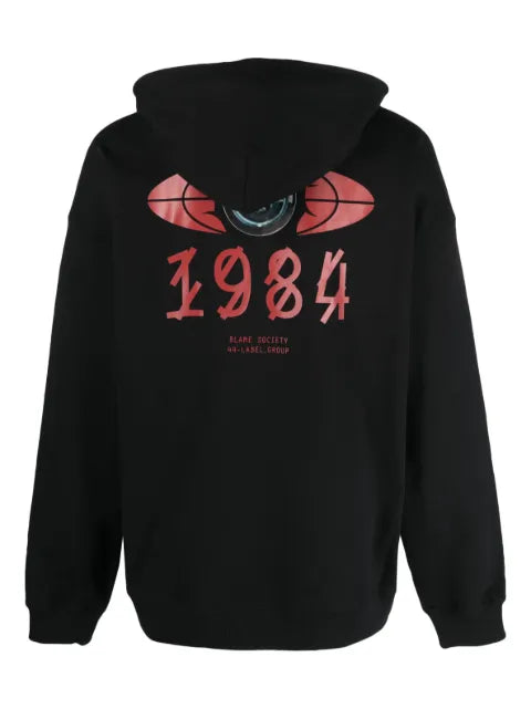 44 LABEL GROUP graphic-print cotton hoodie