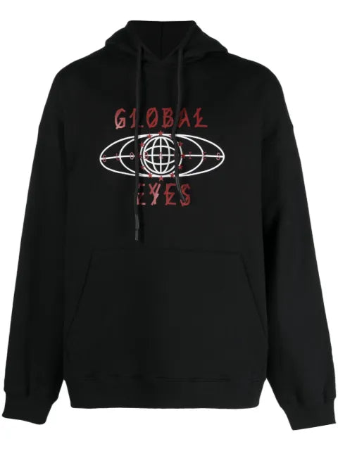 44 LABEL GROUP graphic-print cotton hoodie