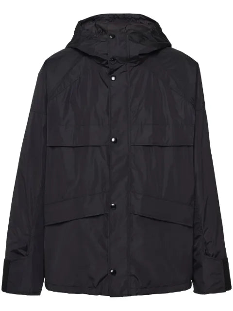 Prada triangle-logo hooded jacket