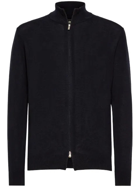 Boggi Milano merino-wool zip cardigan