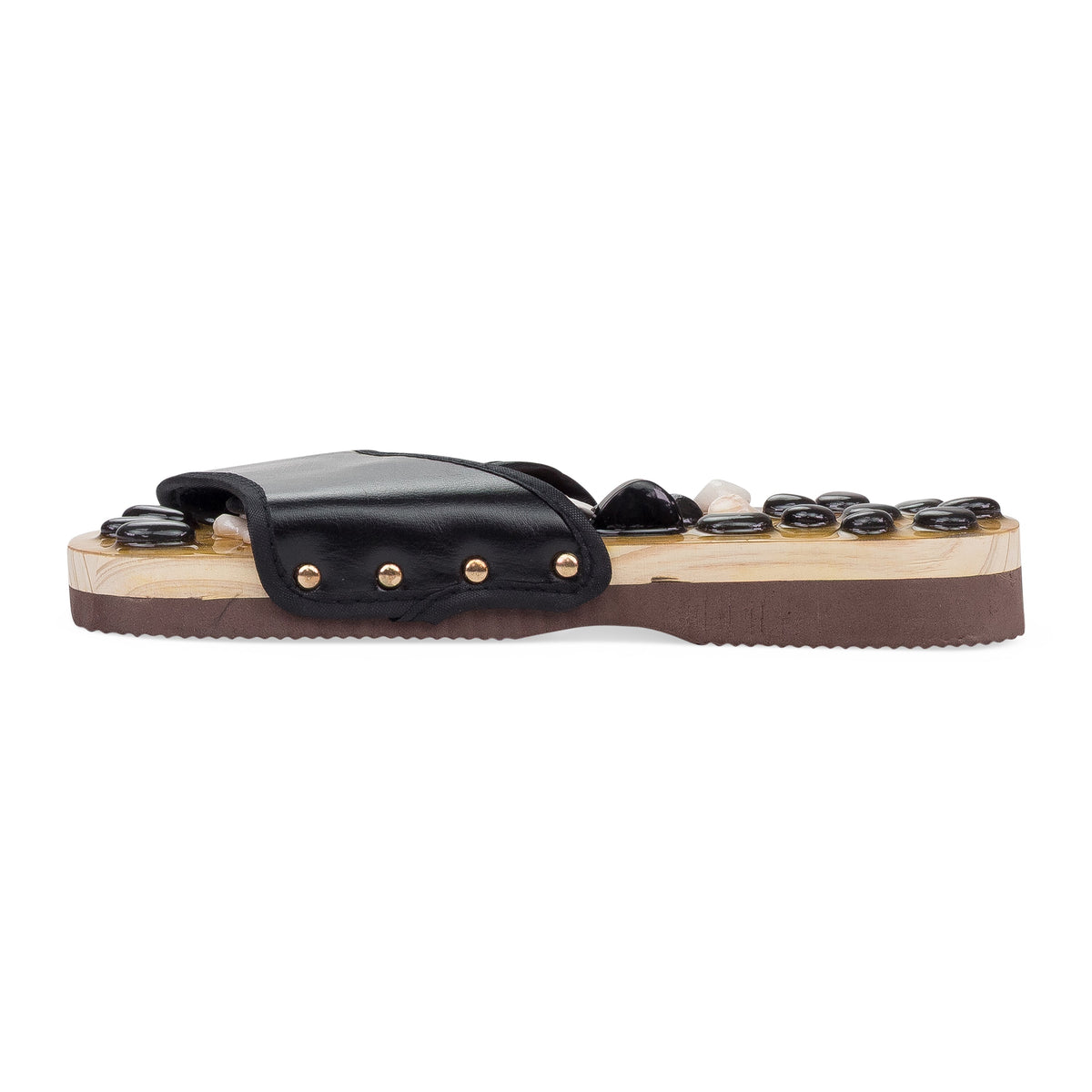 BLACK MASSAGE SANDALS