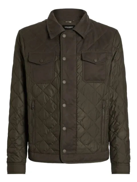 Dolce & Gabbana quilted shirt jacket with flap pocket