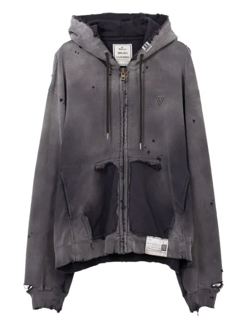 Maison MIHARA YASUHIRO sun faded zip-up hoodie