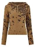 Protémoa cheetah-print zip-up hoodie
