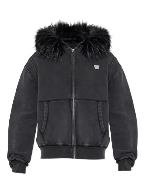 MISBHV faux-fur trim hoodie
