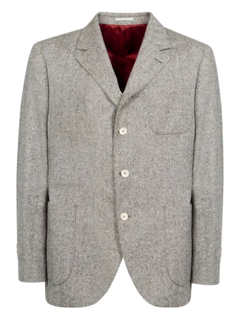 Brunello Cucinelli herringbone blazer