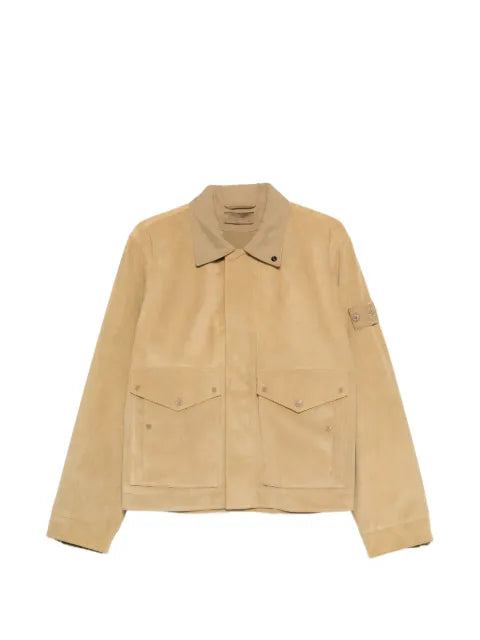 Stone Island 100002 split leather S.I. Ghost jacket