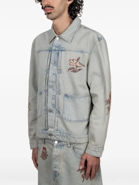 Drôle De Monsieur embroidered denim jacket
