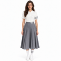 Thom Browne Women's Polo T-Shirt + Mid-Length Skirt Set