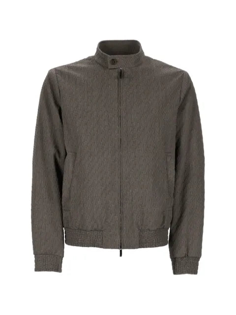 Emporio Armani textured zip-up jacket
