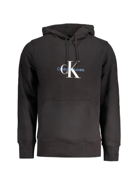 Calvin Klein logo-embroidered cotton hoodie