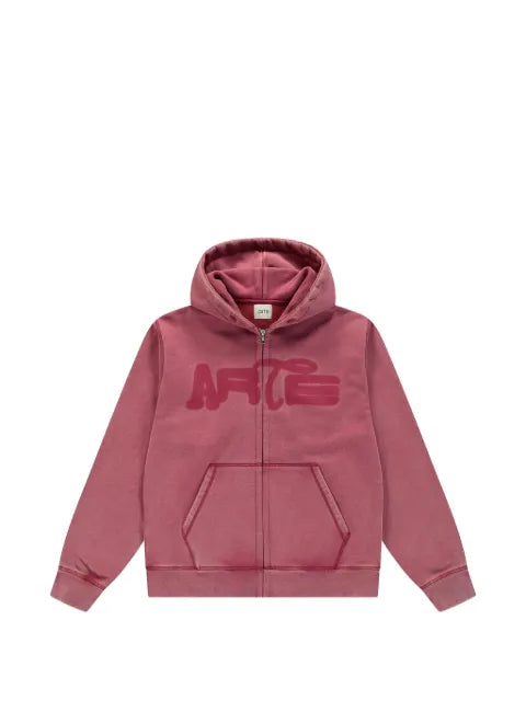 Arte Antwerp logo-print zip-up hoodie