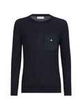 Brunello Cucinelli cashmere and silk ribbed sweater with chest pocket