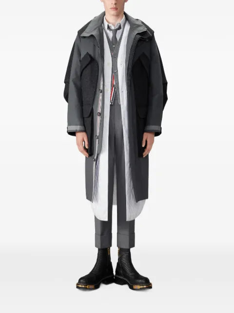 Thom Browne merino wool 4-Bar intarsia anchor cardigan