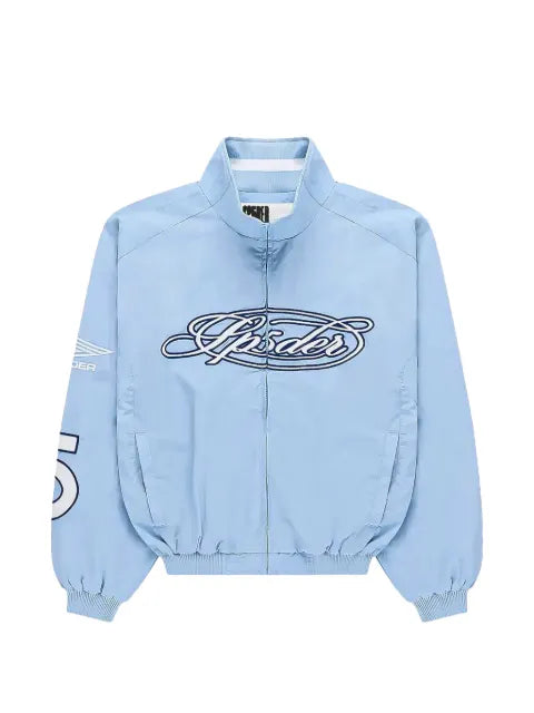 SP5DER logo-print zip-up jacket