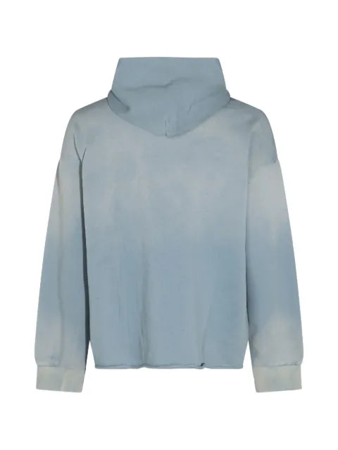 FOUND fox-embroidered cotton hoodie