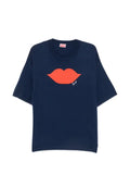 Kenzo lips-intarsia short-sleeve sweater