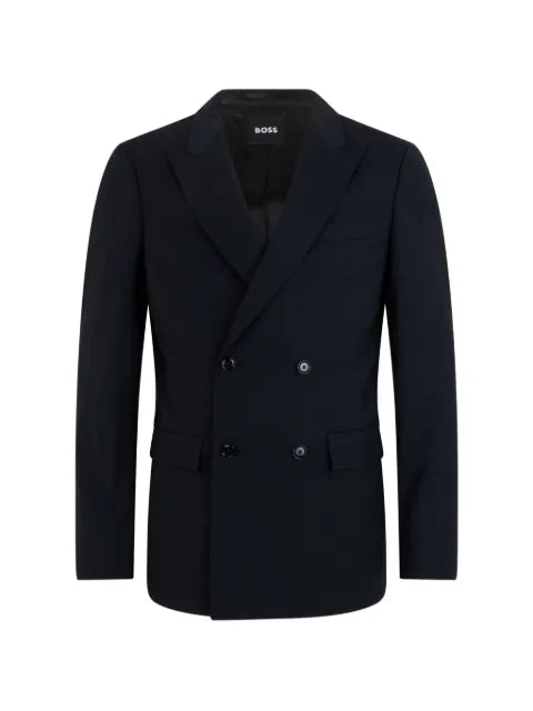 BOSS double-breasted peak-lapel blazer