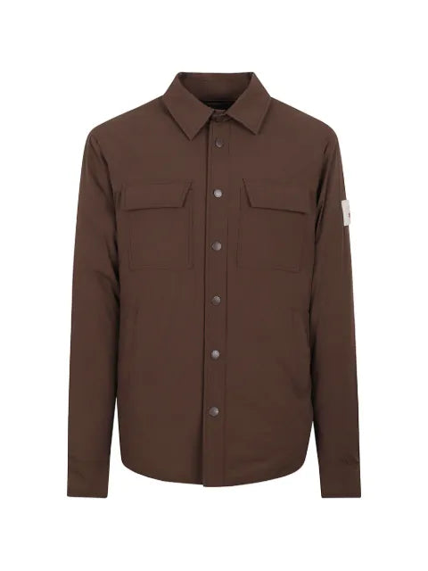 AFTER LABEL Bellunon logo-patch button-down jacket