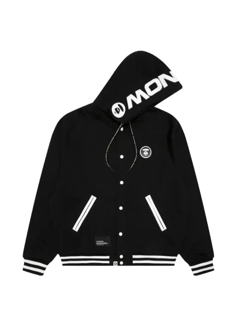 AAPE BY *A BATHING APE® logo-patch button-up hoodie