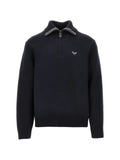 Emporio Armani Hong Kong Capsule Collection half-zip logo-embroidered sweater
