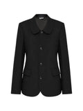 Black Comme Des Garçons Tropical Peter Pan collar blazer