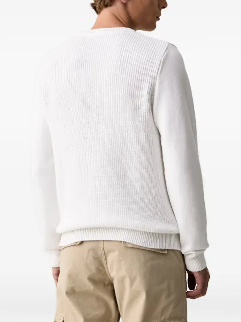 Aeronautica Militare logo-embroidered ribbed-knit sweater