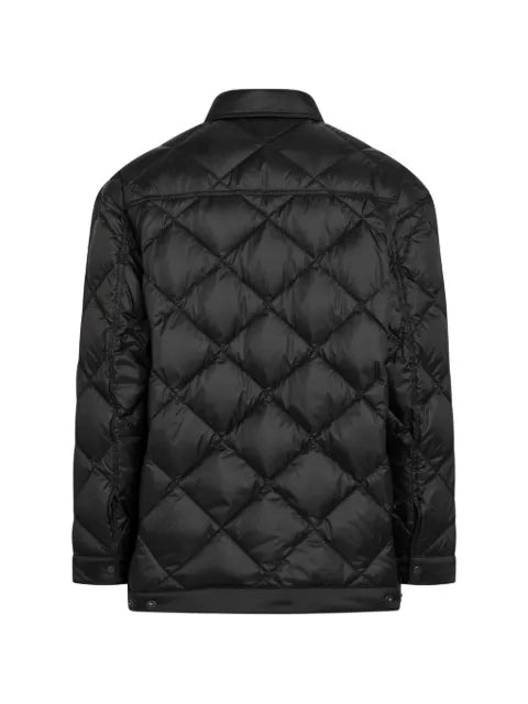 Prada quilted logo-plaque jacket