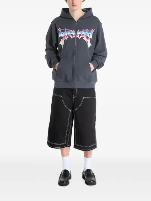 Ripndip Noid graphic-print zip-up hoodie