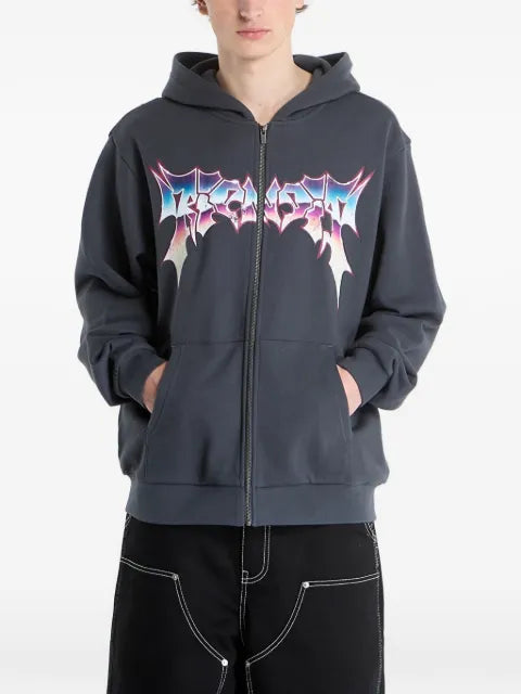 Ripndip Noid graphic-print zip-up hoodie