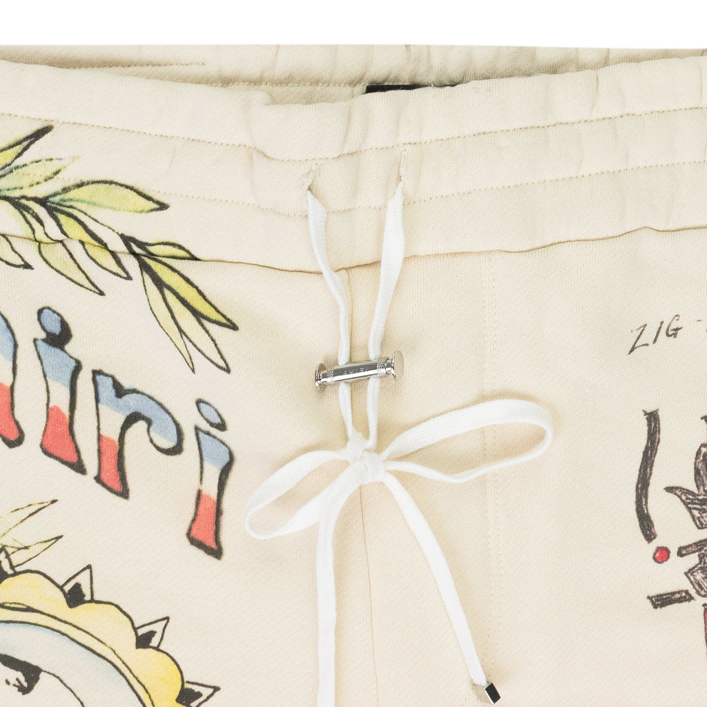 Almond Zig Zag Sketch Sweatshorts