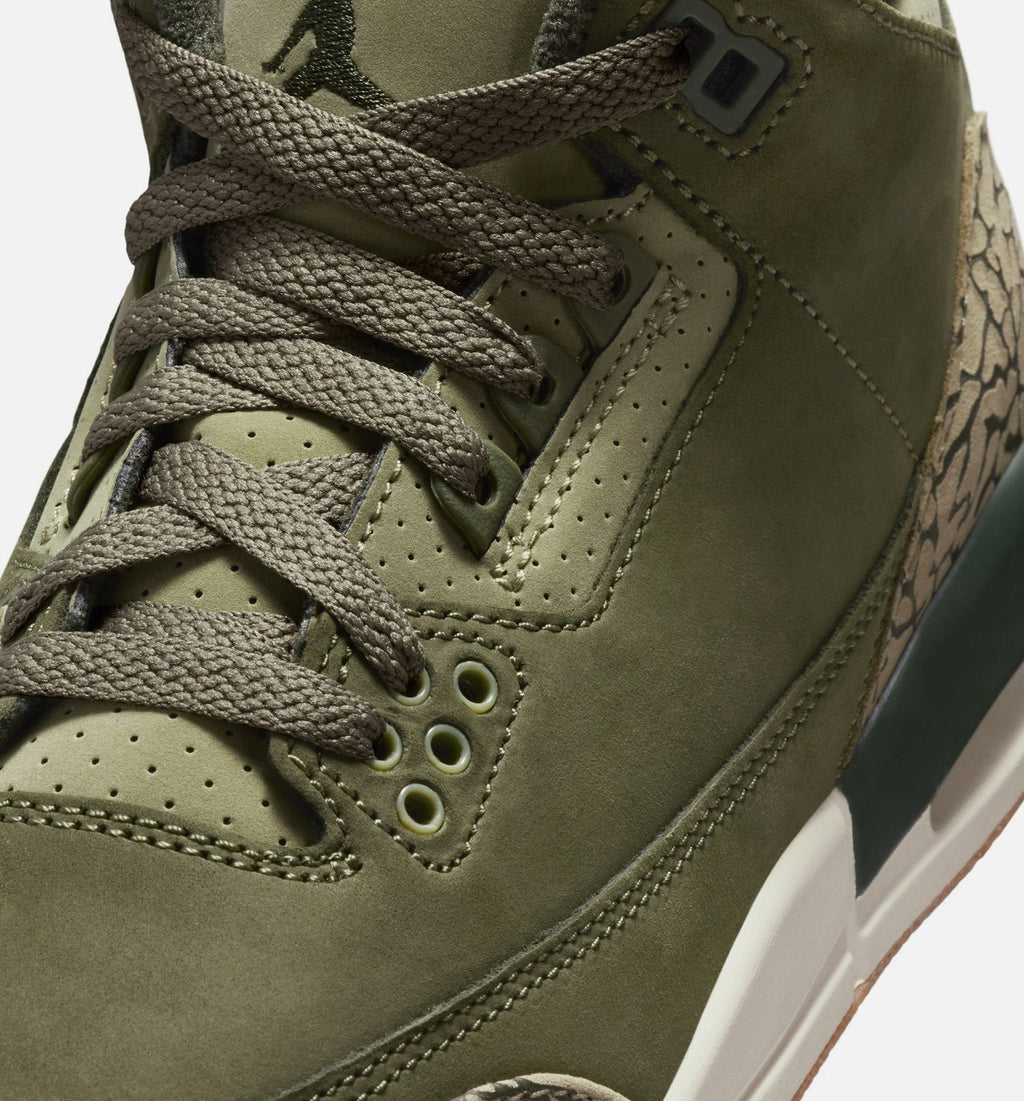 Air Jordan 3 Retro Medium Olive Big Kids' Lifestyle Shoes - Medium Olive/Sequoia/Neutral Olive/Sail
