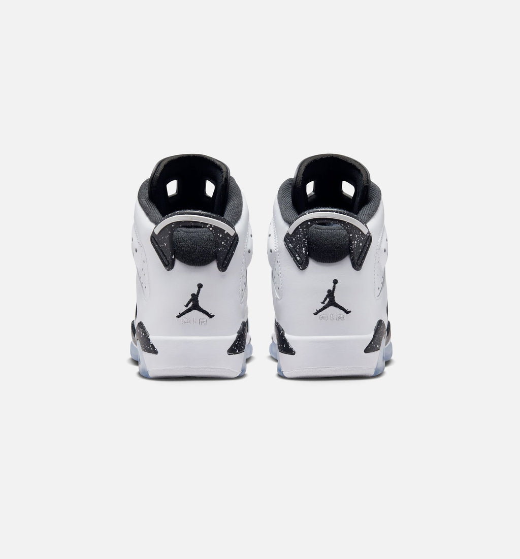 Air Jordan 6 Retro Black and White Grade School Lifestyle Shoes (GS)
