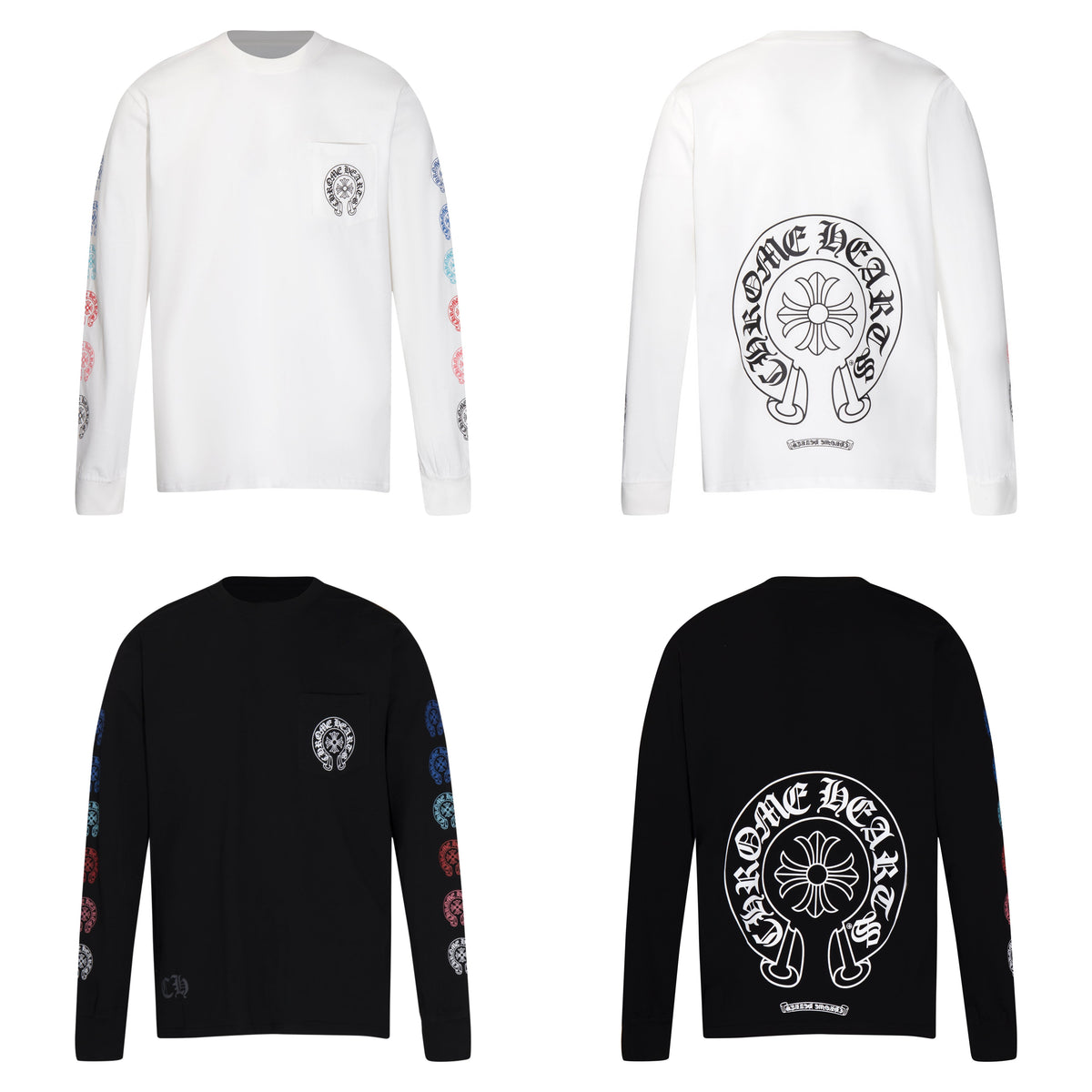 Chrome Hearts Multi Color Horse Shoe L/S T-shirt 8009