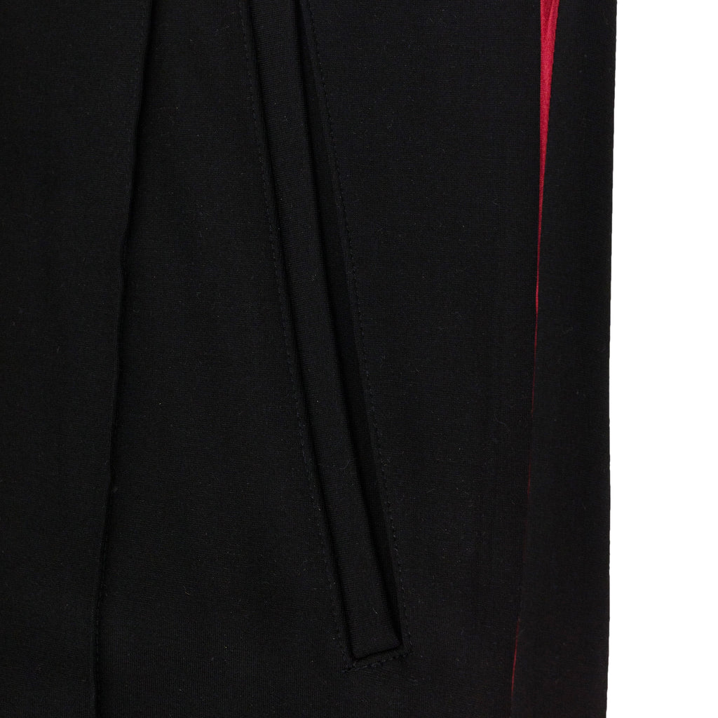 Black / Burgundy Traxedo Pants