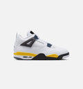 Air Jordan 4 Retro Rare Air Tour Yellow Men's Shoes - White Dark Blue Grey Black Tour Yellow