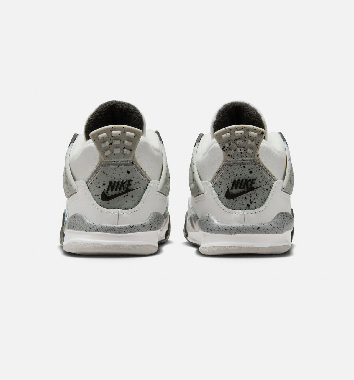 Air Jordan 4 Retro 'White Cement' - Infant/Toddler Lifestyle Sneaker (Summit White/Fire Red/Cement Grey/Black)