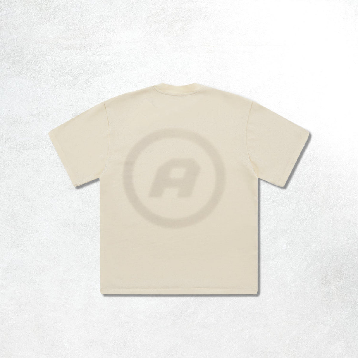 Aiche Faded A Logo T-Shirt: Creme