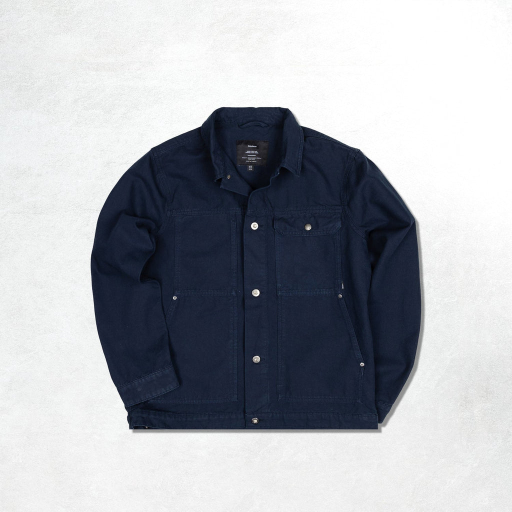 Finisterre Basset Trucker Jacket: Navy