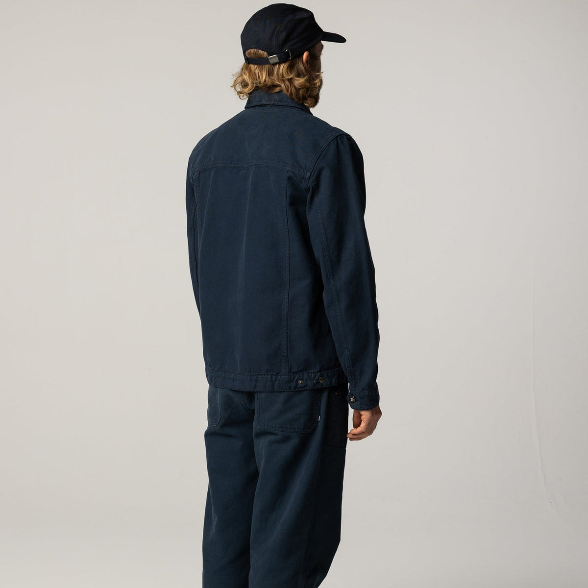 Finisterre Basset Trucker Jacket: Navy