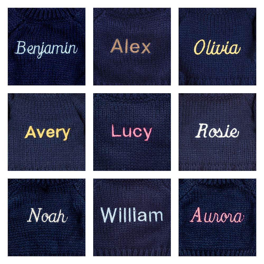 Bashful Luxe Bunny Rosa with Personalized Navy Jumper