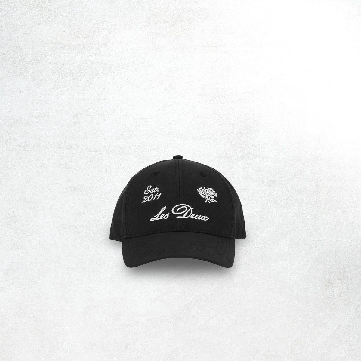 Les Deux Deux Baseball Cap: Black