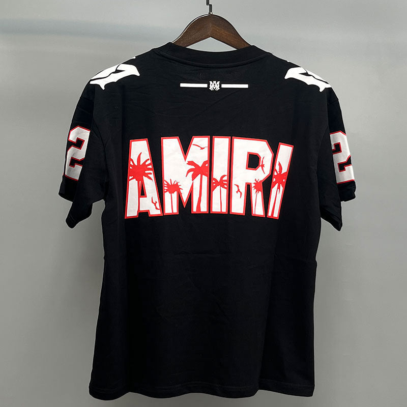 Amiri Multi‑Style Letter Logo Graphic Oversized Tee Streetwear Unisex