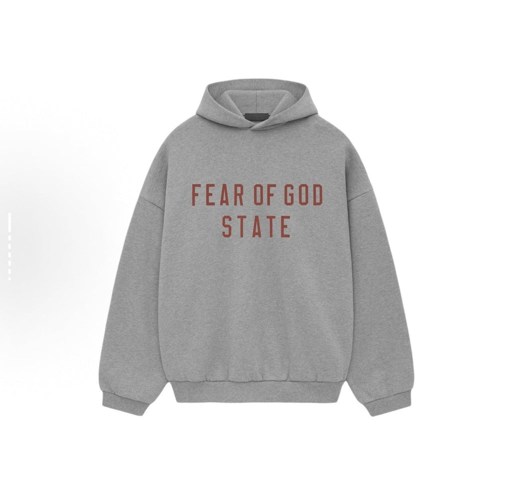 Fear of God Essentials Letter Graphic Fleece-Lined Pullover Hoodie